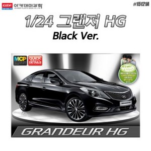 1:24 그랜저 HG 블랙 프라모델 (15121A), 1개