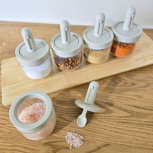 마치홈 유리 스푼 양념병 조미료통, 4개, 300ml