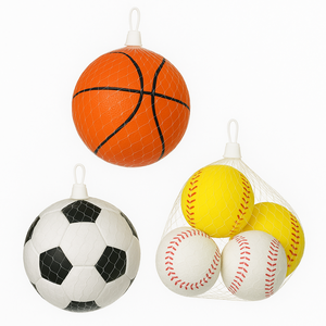 말랑하고 폭신한 소프트볼 3종 (축구 농구 야구공 중 1), 야구공(7.5cmX4개), 1세트