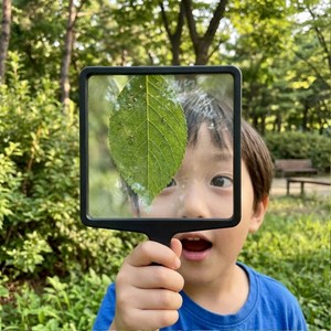 사각 돋보기 대형 확대경 150mm 손잡이 독서용 책 노안 가벼운, 1개, 사각대형 돋보기 세트