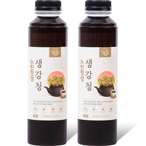 느린정성 국산 수제 생강청 생강차 생강원액 생강즙 원액 100% 임산부, 2개, 600g, 1개, 2개입