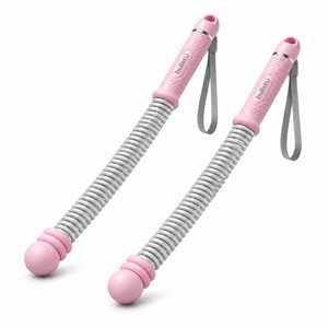 불스투 배틀로프 조절식 유산소 팔뚝 전완근 운동기구 홈트 저소음, 핑크