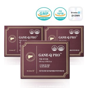 닥터메타 가네큐 프로 간에 좋은 밀크씨슬 실리마린 간 영양제, 3개, 60정