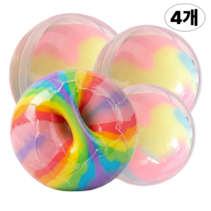 단비상자 4종 왁뿌볼 왁스뿌시기 스트레스볼, 레인보우1개+삼색3개, 230g, 1세트