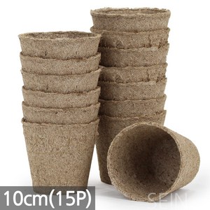 세인화분 원형 지피포트 15P - jiffy 압축 배양토, 10cm 지피원형포트(15P), 1개