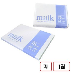 복사용지(A4/500매/1권)+복사용지(A3/250매/1권), 2권, 75g