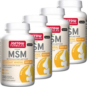 재로우 MSM 1000mg 베지 캡슐, 200정, 4개 골드박스 특가