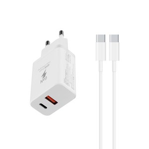 지파워 GaN PD45W 2구 초고속 충전기 + CtoC 케이블 1.5m, 화이트45W 2구 1.5미터 CTOC포함, 1개 골드박스 특가
