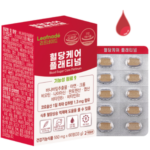 혈당케어 플래티넘 바나바잎 추출물 혈당 관리 코로솔산, 2개, 60정