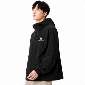 CAMEL CROWN 남성용 생활발수 방풍 소프트쉘 재킷 세미 루즈핏 내마모 아웃도어 바람막이