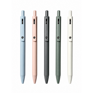 빈티지 컬러 유성 볼펜 5종 세트 0.5mm, 5개, 블랙