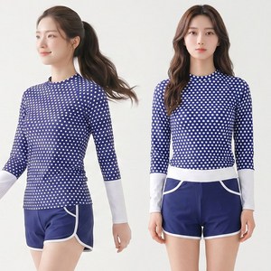 여성 래쉬가드 상하의 비치팬티 3종세트 DH91-6 수영복 비치웨어