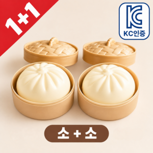 제이노브 KC인증 찜기 가득 만두 말랑이, 1세트, 60g, 소+소