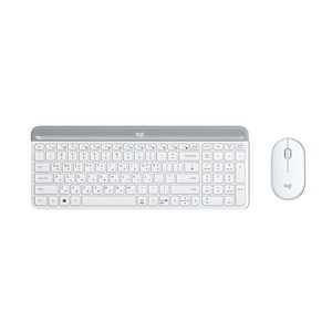 로지텍 슬림 무선 콤보 키보드마우스세트, MK470, 퓨어화이트, 일반형