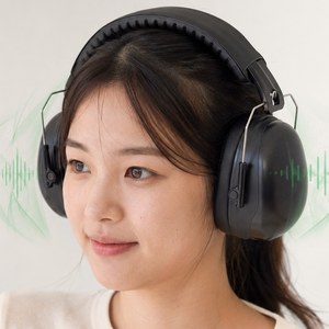 라리브 소음방지 헤드셋 귀마개 귀덮개, 1개, 블랙