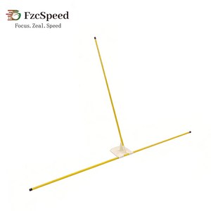 FzcSpeed 골프 스윙 평면 궤도 교정기 각도 조정 스윙 정렬 스틱 플레이트 홀더 자세 연습 트레이너, 1개, 옐로우