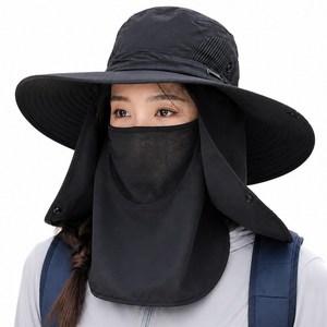모디홈 등산 차양모자 버킷햇 낚시 자외선차단, 차콜블랙