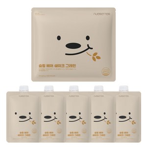 뉴베러 슬림 베어 단백질 쉐이크 파우치, 5개, 40g
