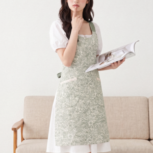 라데꼬르 팬시 방수 주방 앞치마, 1개, 그린