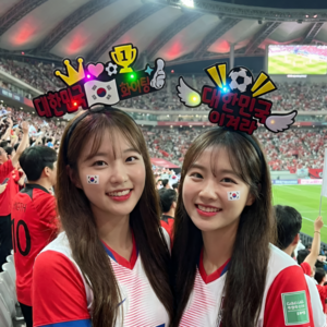 체리닷컴 스포츠 경기 불빛 태극기 응원 토퍼 머리띠세트, 1세트, A