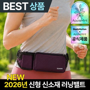 바디모션 등산 마라톤 조깅 스포츠 방수 러닝벨트 힙색 수납가방, 애플민트 4.플럼, 1개