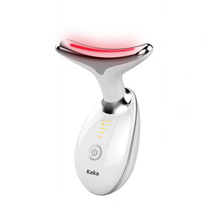 갈바닉 마사지기 홈케어 뷰티디바이스 얼굴 목 피부관리기, keka-4002, 화이트