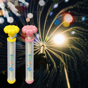 벨베이비 두꺼운 꽃 분수물총 27cm 2p, 핑크색 + 노란색, 1세트