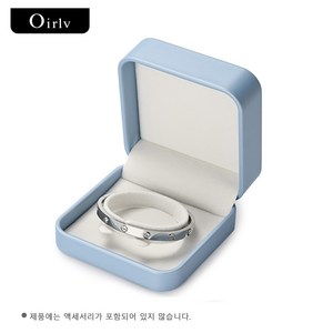 Oirlv 보석 상자 LOGO제작가능 보석 정리함 반지 귀걸이 목걸이 펜던트 팔찌 보관함 포장 상자 선물 케이스 결혼식용 벨벳/PU 가죽 둥근 모서리 보석 보관함 하얀색, 1개, H15904팔찌 상자