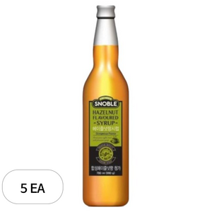 롯데웰푸드 스노블 헤이즐넛향 시럽, 5개, 780ml