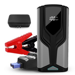 긴급시동 점프스타터 자동차 보조배터리 스마트 점프 케이블 포함 파우치 세트, 23400mAh, 1세트
