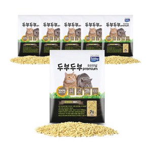 테비토퍼 응고형 두부두부 프리미엄 고양이 모래, 7L, 4개, 오리지날
