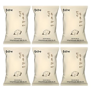 꿀이구마 바삭한 두부과자, 100g, 6개