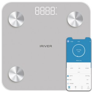 아이리버 스마트 체지방 체중계, 1개, 라이트그레이, SB-H301B