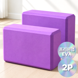 운동 요가블록 스트레칭 홈트 필라테스 요가 블럭 2p, 2개, 퍼플