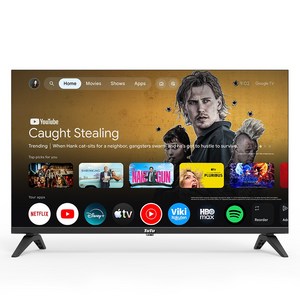 TuTu 43인치 FHD 구글 스마트TV 크롬캐스트 내장 | 1등급 에너지효율 | 침실 펜션 소형 TV, 고객직접설치, 스탠드 또는 벽걸이 호환 가능, F43Q1G-KR, 109cm/43인치 골드박스 특가