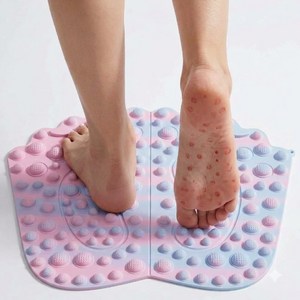 마켓리브 미끄럼방지 두꺼운 발지압매트, 혼합블루, 1개