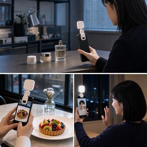 유피해피 핸드폰 셀카 촬영 미니 조명, 1개, D6-화이트