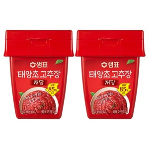 샘표 저당 태양초 고추장, 500g, 2개