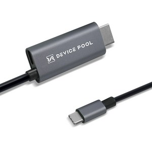 디바이스풀 USB Type-C to HDMI 고속충전 미러링 케이블, 1개, 3m, 다크 그레이