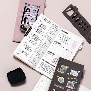 2027 딜라이트로그 날짜형 먼슬리 위클리 27년 다이어리 플래너 슬림 미니 무지 직장인 업무용 다꾸 일기장 핸디, 1개, 오래 좋아한 마음