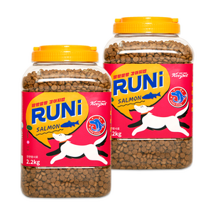 킵펫 말랑말랑 강아지 밥 런 사료 연어 1+1, 2.2kg, 2개