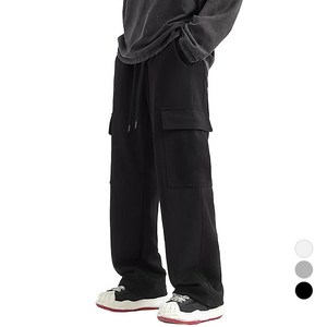 맥건 사계절 트레이닝 남자 밴딩 바지 세미 카고 와이드 팬츠