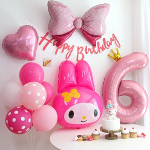 이벤트홀릭 산리오 마이멜로디 풍선 생일파티세트, 6, 숫자풍선 6