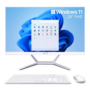 뷰라이프 2025 올인원 PC 24 셀러론 인텔 11세대, 화이트, 8GB, 256GB, WIN11 Pro, AP-D238-N5