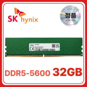 SK하이닉스 DDR5 데스크탑 램 컴퓨터 메모리 UDIMM, 1개, 32GB 5600MHz (PC5-44800)