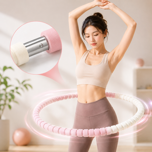 드리피 하루10분 뱃살관리 훌라후프 홈트, 1개, 스카이핑크, 750g