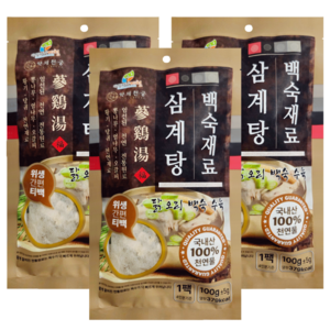 약제천궁 삼계탕재료 백숙재료 티백 한방 약재 닭 오리 수육 각종 고기요리 잡내제거 육수 국물재료, 3개, 100g