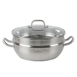 퀸센스 올스텐 인덕션 2단 찜기, 32cm, 1세트