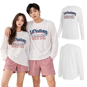 UPF50+[95~105] 비키비키 플래그 남녀공용 래쉬가드 상의 빅사이즈 라운드 비치웨어 수영복