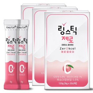 링스틱 제로 칼로리 아이스피치, 120g, 3개